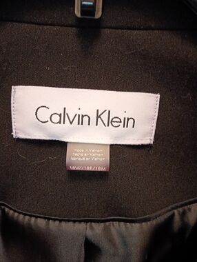 Calvin Klein Black Blazer with White Logo Label